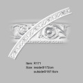I-PU Carved Curved Moldings ene-Rosette Design